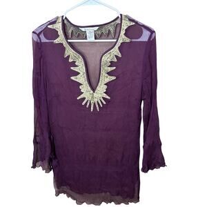 Z.B.D Design VINTAGE 100% silk blouse